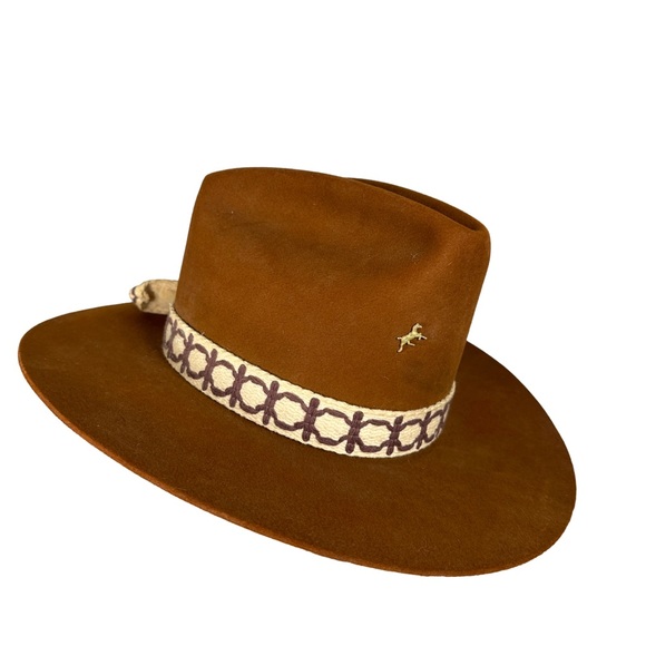 Chapeau De Cow-girl Western Zèbre - Peau De Vache Rose - Taille Unique